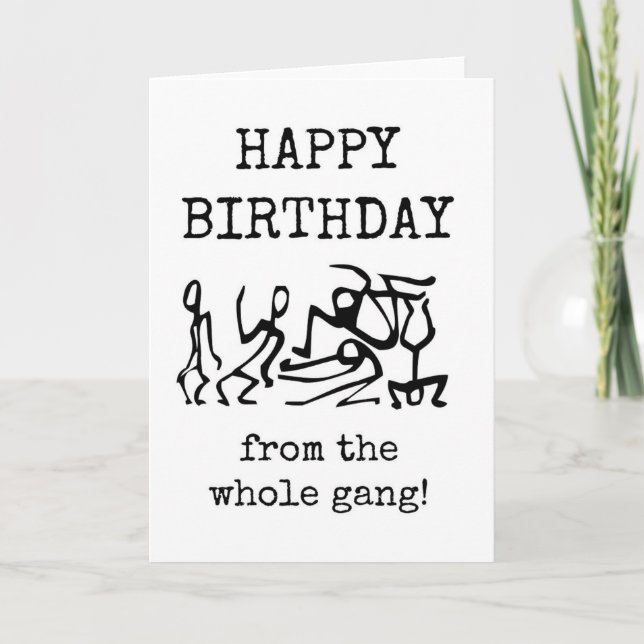 Happy Birthday From All of Us, Coworker Card (Front)