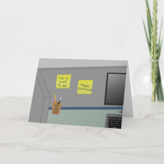 Happy Birthday, From All of Us! Office Cubicle Card