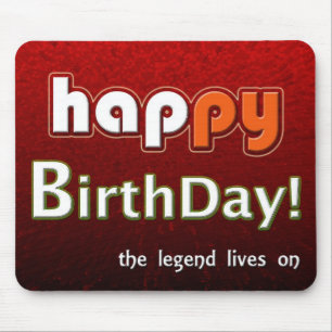 Happy Birthday From All Of Us Red Mouse Mat