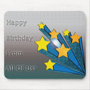 Happy Birthday From All Of Us Stars Mouse Mat