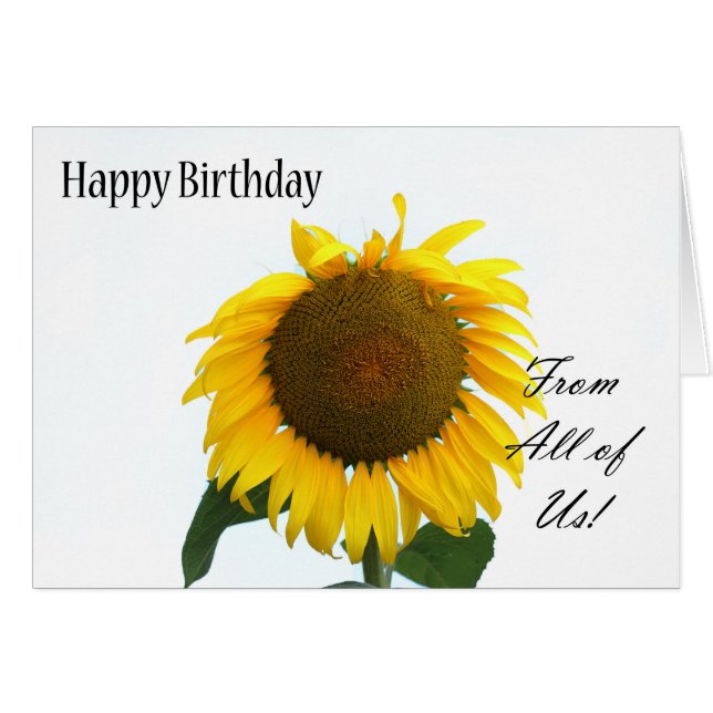 Happy birthday from all of us - sunflower (Front Horizontal)