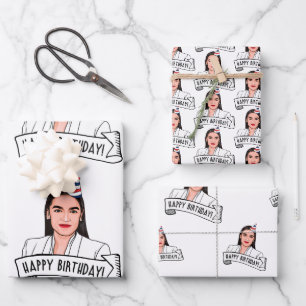 Happy Birthday from AOC Wrapping Paper Sheet