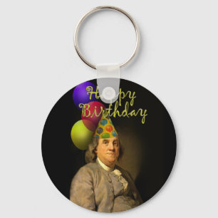 Happy Birthday  From Ben Franklin Key Ring