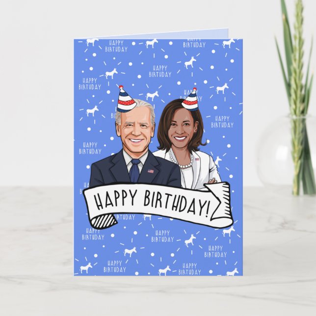 Happy Birthday from Biden Harris Card (Front)
