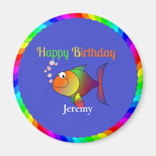 Happy Birthday from Bubbles the Fish Magnet