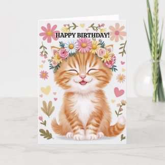 Happy Birthday From Cat Funny Cute Card
