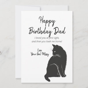 Happy Birthday From Cat Greeting Holiday Card