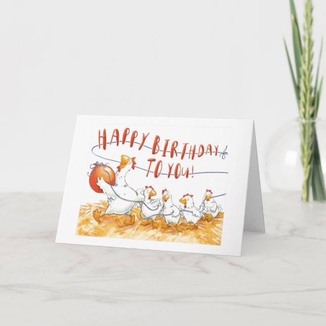 HAPPY BIRTHDAY FROM CHICKENS **BEST FRIEND** CARD (Front)