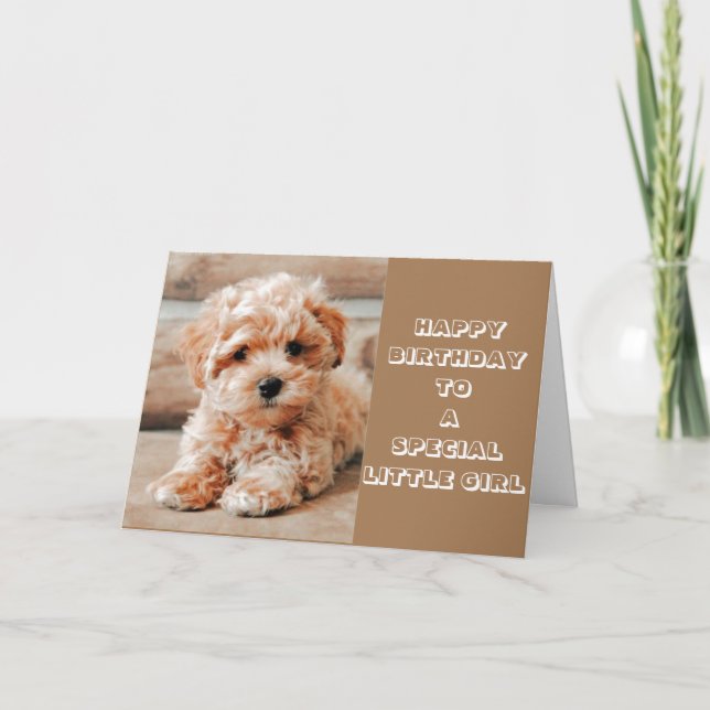 HAPPY BIRTHDAY FROM CUTE PUP-SPECIAL GIRL CARD (Front)