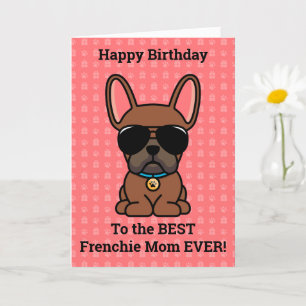 Happy Birthday from Dog Red Fawn French Bulldog Card