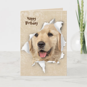 Happy Birthday from Golden Retriever Card