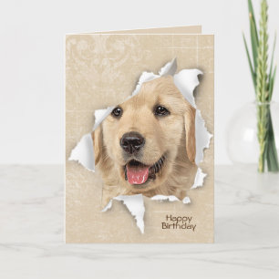 Happy Birthday from Golden Retriever Card