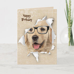 Happy Birthday from Golden Retriever Card