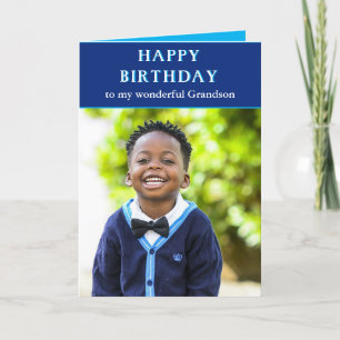 Happy Birthday from grandmother message photo card