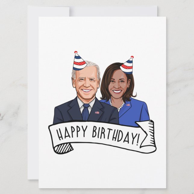 Happy Birthday from Joe and Kamala Card (Front)