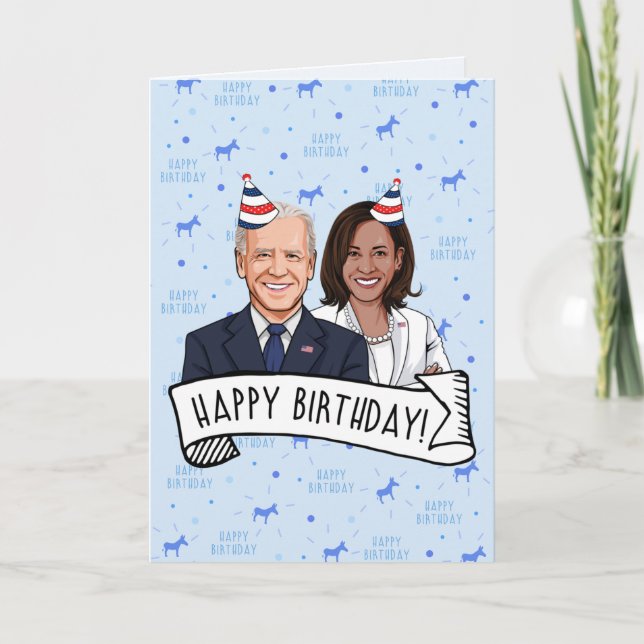Happy Birthday From Joe and Kamala Card (Front)