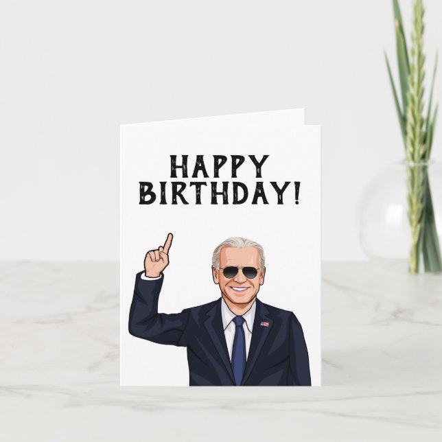 HAPPY BIRTHDAY FROM JOE BIDEN THANK YOU CARD (Front)