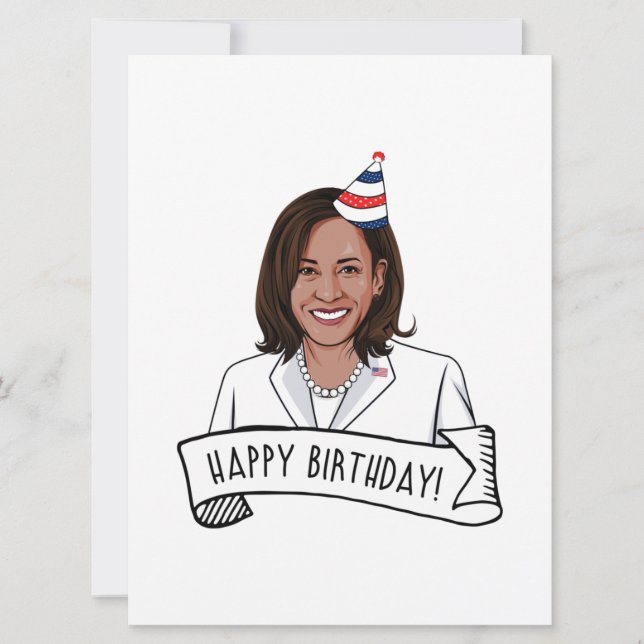 Happy Birthday from Kamala Harris Card (Front)