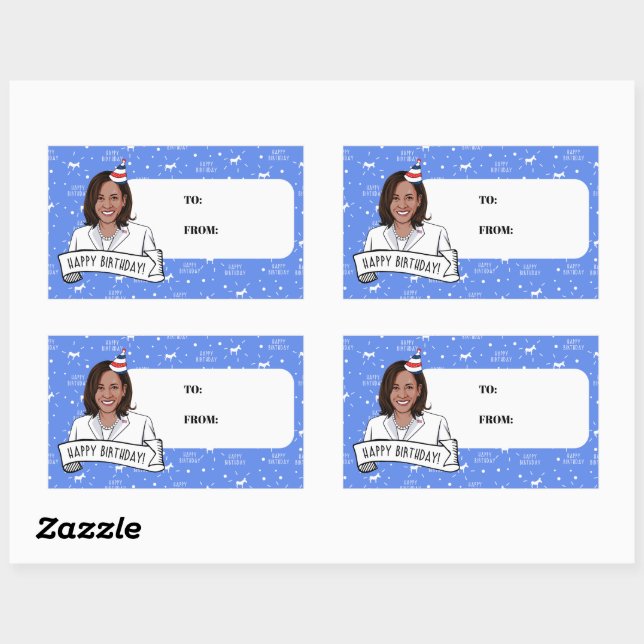 Happy Birthday from Kamala Harris Rectangular Sticker (Sheet)
