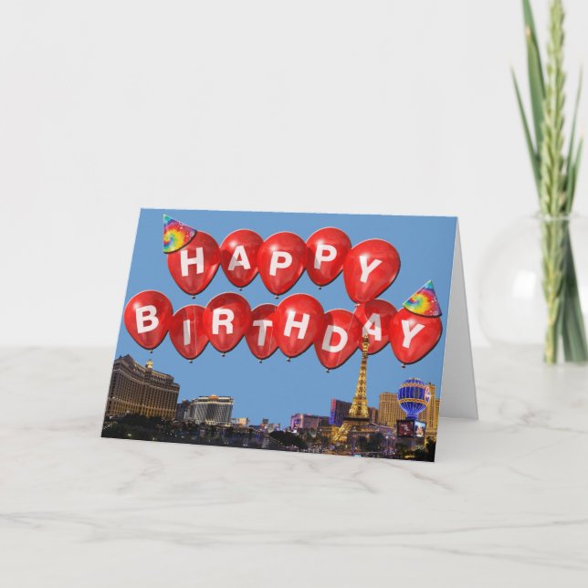 HAPPY BIRTHDAY from Las Vegas Card (Front)