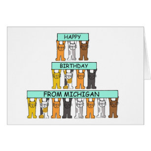 Happy Birthday from Michigan Cartoon Cats