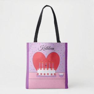 Happy Birthday, From My Heart to Yours: Lavender Tote Bag