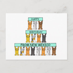 Happy Birthday from New Mexico Postcard