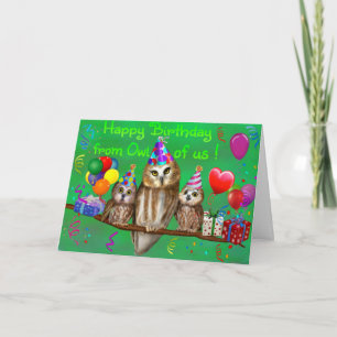 Happy Birthday from Owl of us! Card