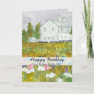 Happy Birthday From Real Estate Agent Farmhouse Card