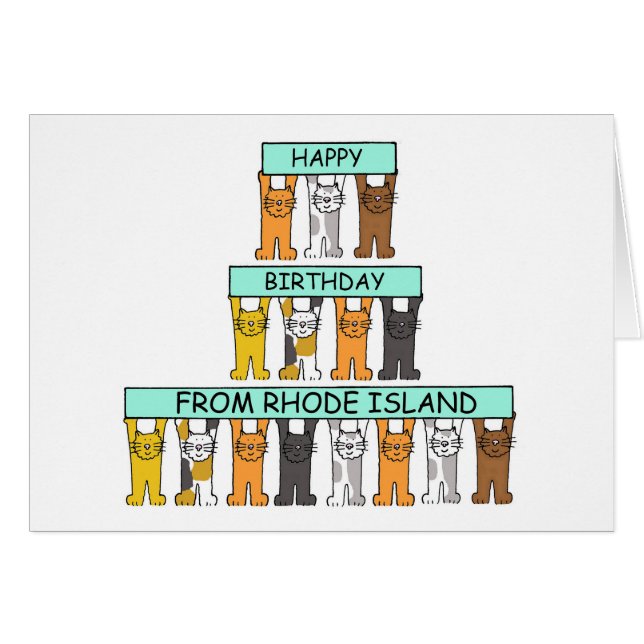 Happy Birthday from Rhode Island  (Front Horizontal)