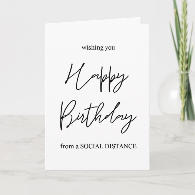 Happy Birthday from Social Distance Holiday Card (Front)