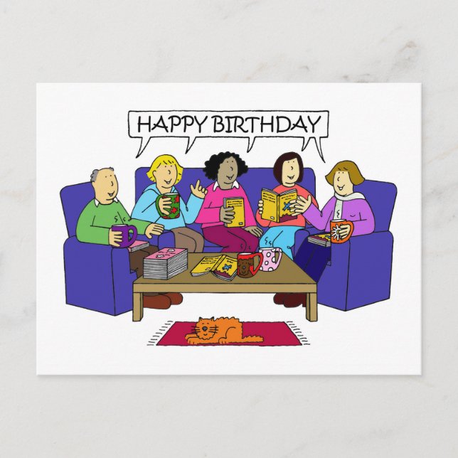 Happy Birthday from the Book Club Postcard (Front)