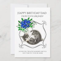 Happy Birthday From The Cat Holiday Card