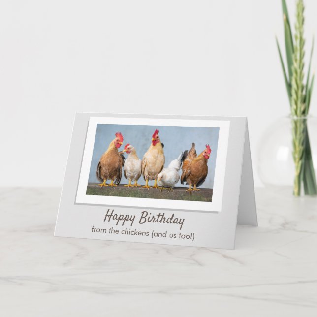 Happy Birthday From The Chickens Card (Front)