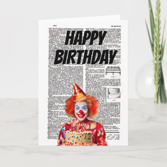 HAPPY BIRTHDAY from the Clown Card (Front)