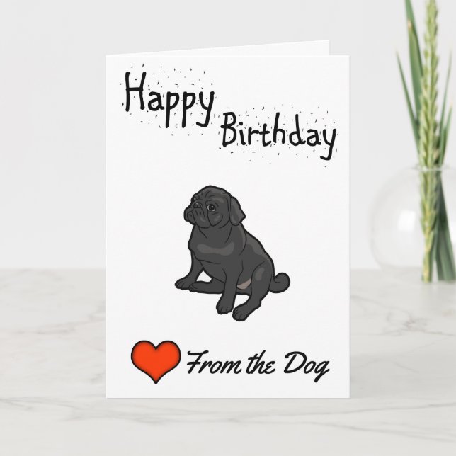 Happy Birthday from the Dog Card (Front)