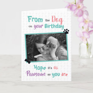 Happy Birthday from the Dog Card