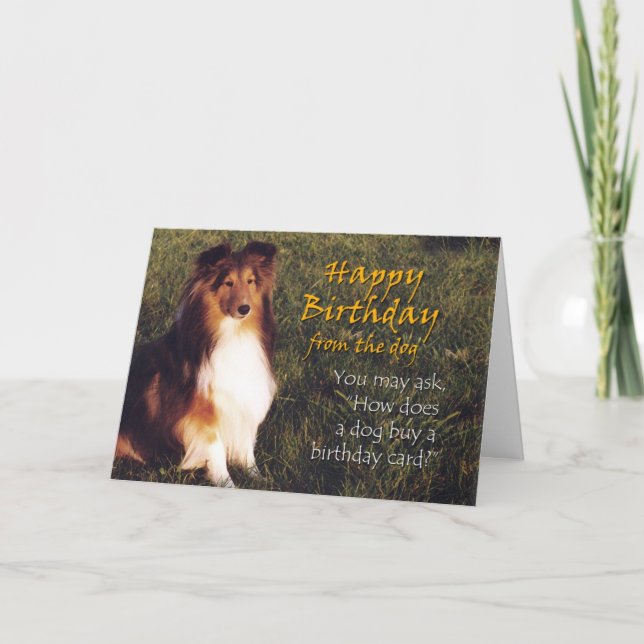 Happy Birthday from the Dog Card (Front)