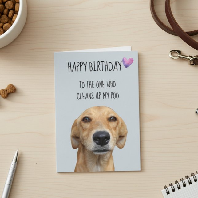 Happy Birthday From The Dog Funny Humour Card (Creator Uploaded)