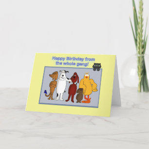Happy Birthday from the gang Card