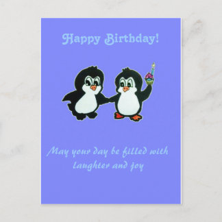 Happy Birthday from the Penguins Postcard