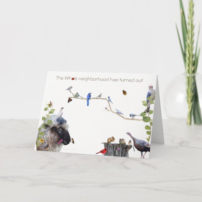 Happy Birthday from the whole Neighbourhood Holiday Card (Front)