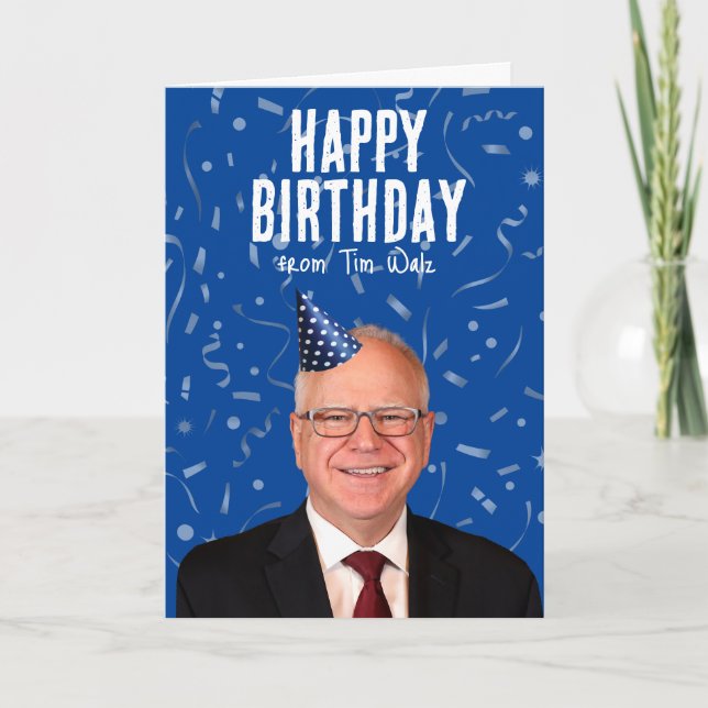 Happy Birthday from Tim Walz Card (Front)