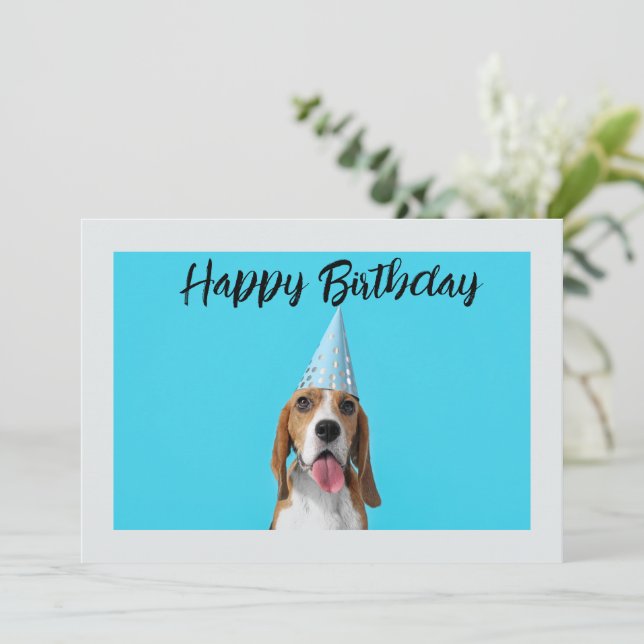 Happy Birthday from your Best Friend Dog Photo  Holiday Card (Standing Front)