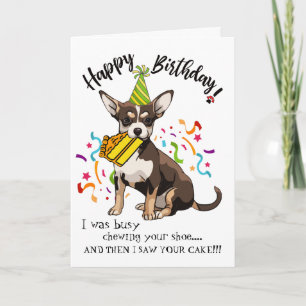 Happy Birthday from Your Border Chihuahua Buddy Card