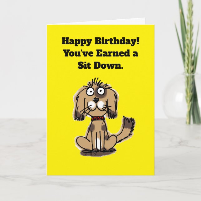 Happy Birthday From Your Dog Funny Card (Front)