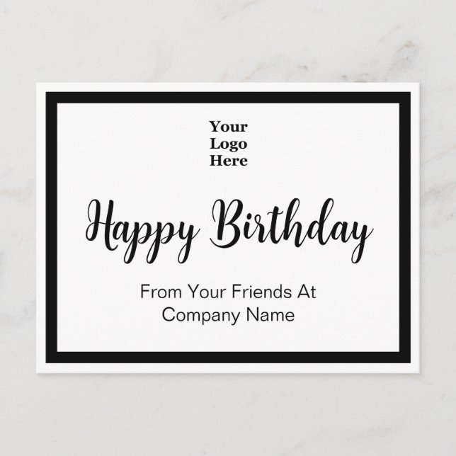 Happy Birthday From Your Friends At Business  Postcard (Front)