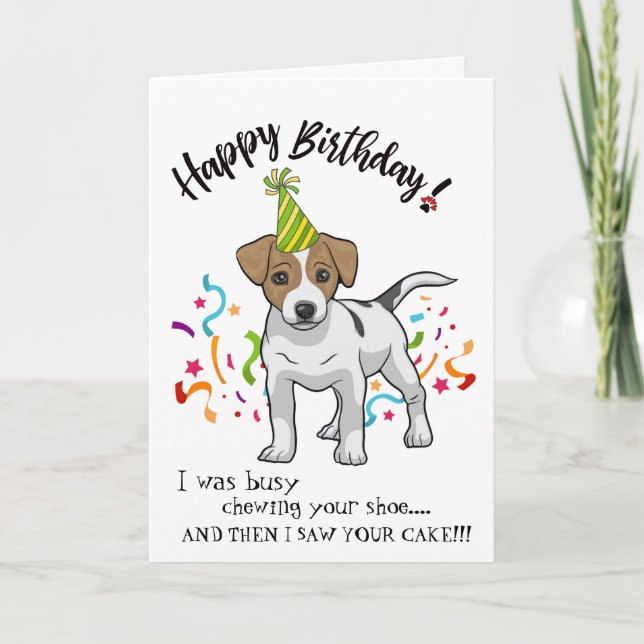 Happy Birthday from Your Jack Russell Terrier Card (Front)