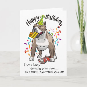 Happy Birthday from Your Pitbull Buddy Card