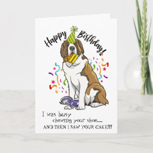 Happy Birthday from Your Saint Bernard Buddy Card